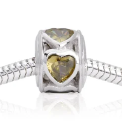 Moderner Silberbead: 925 Silber Bead Zirkonia BO0133