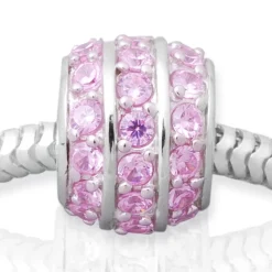 Moderner Silberbead: 925 Silber Bead Zirkonia BO0145