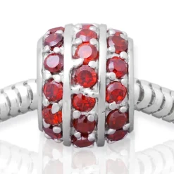 Moderner Silberbead: 925 Silber Bead Zirkonia BO0147