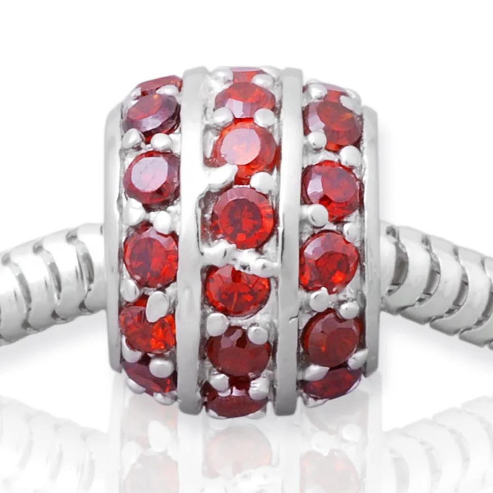 Moderner Silberbead: 925 Silber Bead Zirkonia BO0147