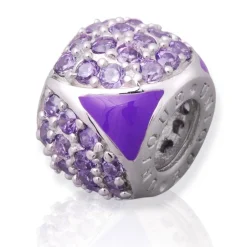 Moderner Silberbead: 925 Silber Bead Zirkonia BO0115