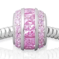 Moderner Silberbead: 925 Silber Bead Zirkonia BO0119