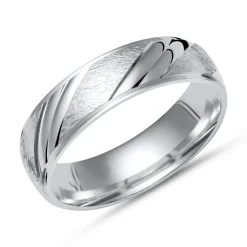 Moderner Silberring, eisgekratzt 925 Silber R8501SL