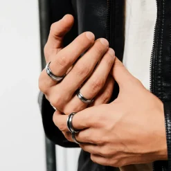 Moderner teilpolierter Ring Titan in 6mm Breite TR0044SL