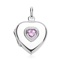 Modernes Medaillon herzförmig Amethyst SP0513SL