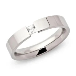 Modischer Edelstahlspannring Zirkonia 5mm R9110czSL
