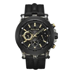 Multifunktionsuhr Taman für Herren aus Edelstahl, Leder PEWJF2226641