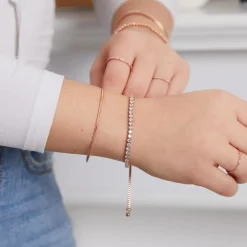 Offener Armreif aus rosévergoldetem 925er Silber LSB0015