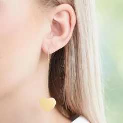 Ohrhänger Herzen aus vergoldetem 925er Silber SE0910SL