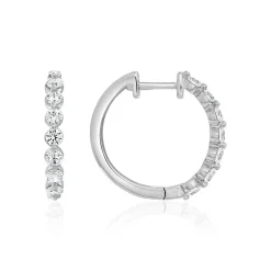 Ohrringe aus Weißgold oder Platin mit Diamanten, Lab BDE0050LG-WSL