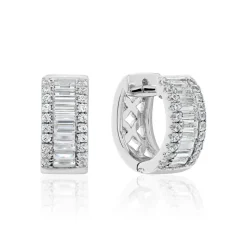 Ohrschmuck aus Platin oder Weißgold mit Diamanten BDE0042-WSL