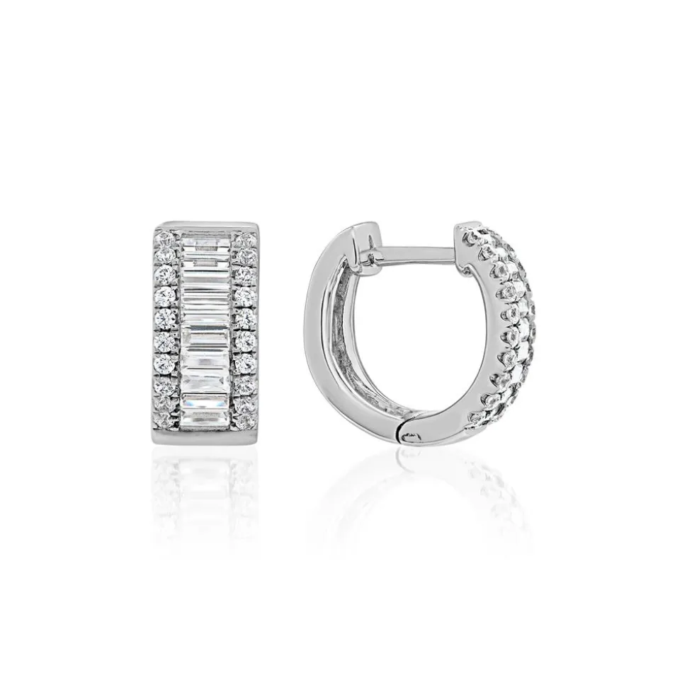 Ohrschmuck aus Platin oder Weißgold mit Lab Diamanten BDE0042LG-WSL