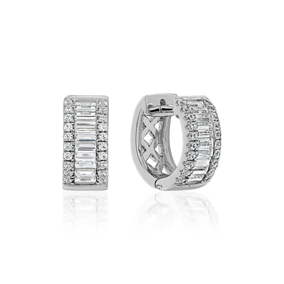 Ohrschmuck aus Platin oder Weißgold mit Lab Diamanten BDE0042LG-WSL