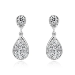 Ohrstecker aus Weißgold oder Platin mit Diamanten BDE0053-WSL