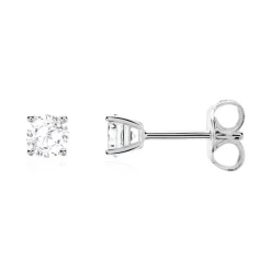 Ohrstecker für Damen aus 585er Weißgold, Weißtopas BDE0022WT-14KWSL