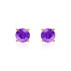 Ohrstecker für Damen aus 585er Gold mit Amethysten BDE0022Am-14KGSL