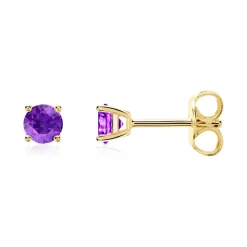Ohrstecker für Damen aus 585er Gold mit Amethysten BDE0022Am-14KGSL