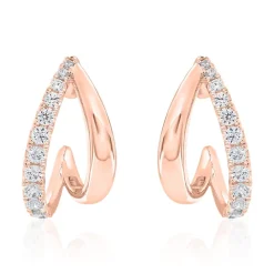 Ohrstecker für Damen aus Roségold mit Diamanten BDE0051-RSL