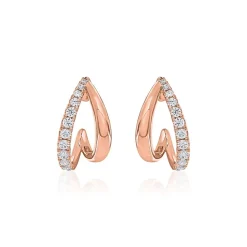 Ohrstecker für Damen aus Roségold mit Lab Diamanten BDE0051LG-RSL