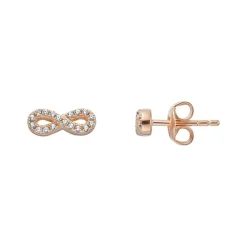 Ohrstecker Infinity aus Sterlingsilber, Zirkonia, rosé ESER01551300