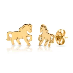 Ohrstecker Kinder 333er Gold Pferde KE0132