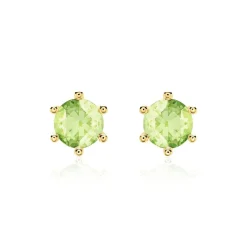 Ohrstecker Peridot aus 14-karätigem Gold für Damen BDE0028Pe-14KGSL