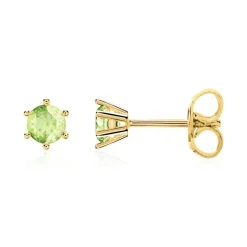 Ohrstecker Peridot aus 14-karätigem Gold für Damen BDE0028Pe-14KGSL