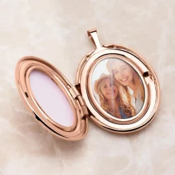 Ovales Medaillon aus 585er Roségold gravierbar GP0309SL