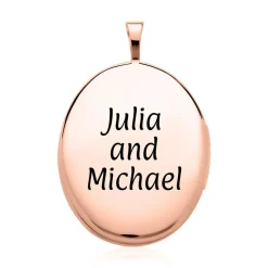Ovales Medaillon aus 585er Roségold gravierbar GP0309SL