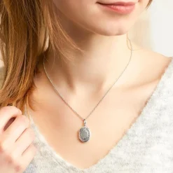 Ovales Medaillon aus Sterlingsilber gravierbar SP0973SL