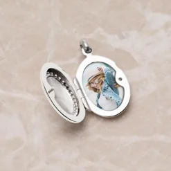 Ovales Medaillon aus Sterlingsilber gravierbar SP0973SL