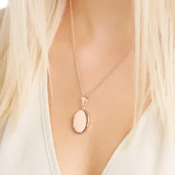 Ovales Medaillon poliert rosé vergoldet SP0790SL