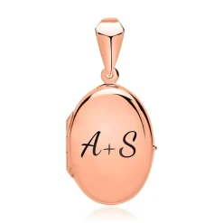 Ovales Medaillon poliert rosé vergoldet SP0790SL