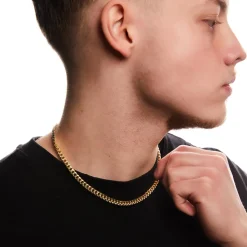 Panzerkette aus 585er Gold, 6 mm Stärke BIN1110-14KGSL