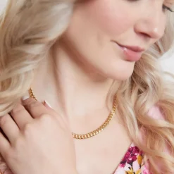 Panzerkette aus 585er Gold, 6 mm Stärke BIN1110-14KGSL