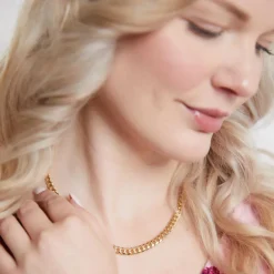 Panzerkette aus 585er Gold, 6 mm Stärke BIN1110-14KGSL