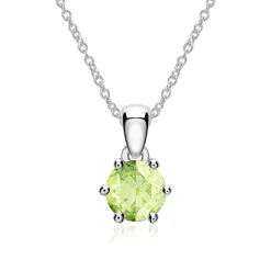 Peridot Anhänger für Ketten aus 14-karätigem Weißgold BDP0034Pe-14KWSL