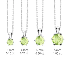 Peridot Anhänger für Ketten aus 14-karätigem Weißgold BDP0034Pe-14KWSL