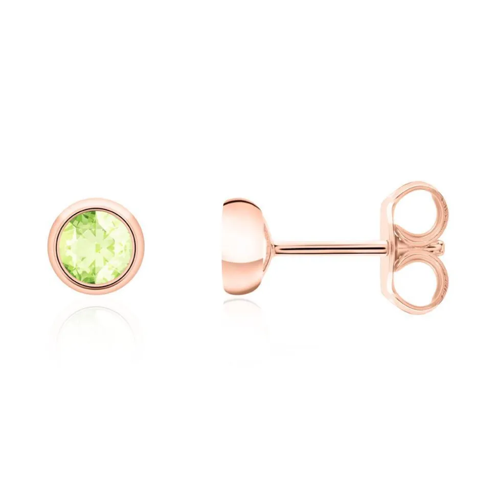 Peridot Ohrstecker für Damen aus 585er Roségold BDE0034Pe-14KRSL