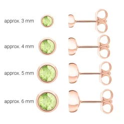 Peridot Ohrstecker für Damen aus 585er Roségold BDE0034Pe-14KRSL
