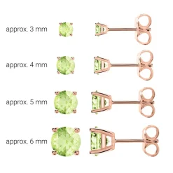 Peridot Ohrstecker für Damen aus 585er Roségold BDE0022Pe-14KRSL