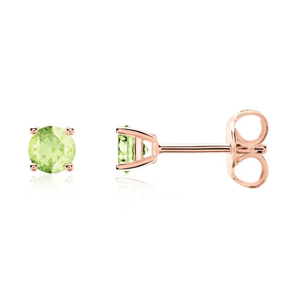 Peridot Ohrstecker für Damen aus 585er Roségold BDE0022Pe-14KRSL