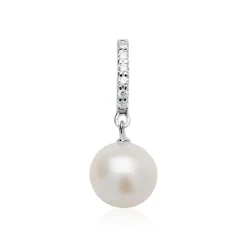 Perlenanhänger aus 585er Weißgold mit Diamanten DP0180SL