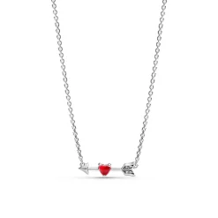 Pfeilkette für Damen mit Herz, Moments, 925er Silber 393669C01