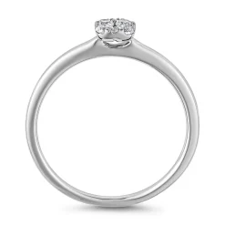 Platin oder Weißgold Ring mit lab grown Diamanten BDR0103LG-WSL