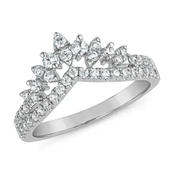 Platin oder Weißgold Ring mit lab grown Diamanten BDR0110LG-WSL