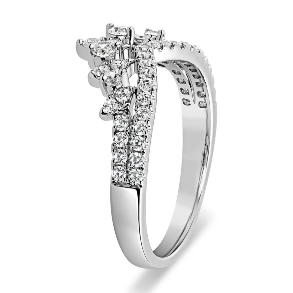 Platin oder Weißgold Ring mit lab grown Diamanten BDR0110LG-WSL