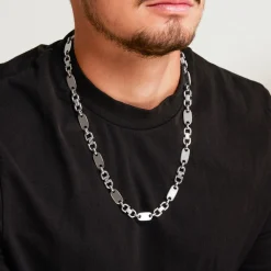 Plattenkette für Herren aus 925er Silber PLN0100-RH