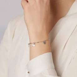 Plättchen Armband aus 925er Silber SB0440