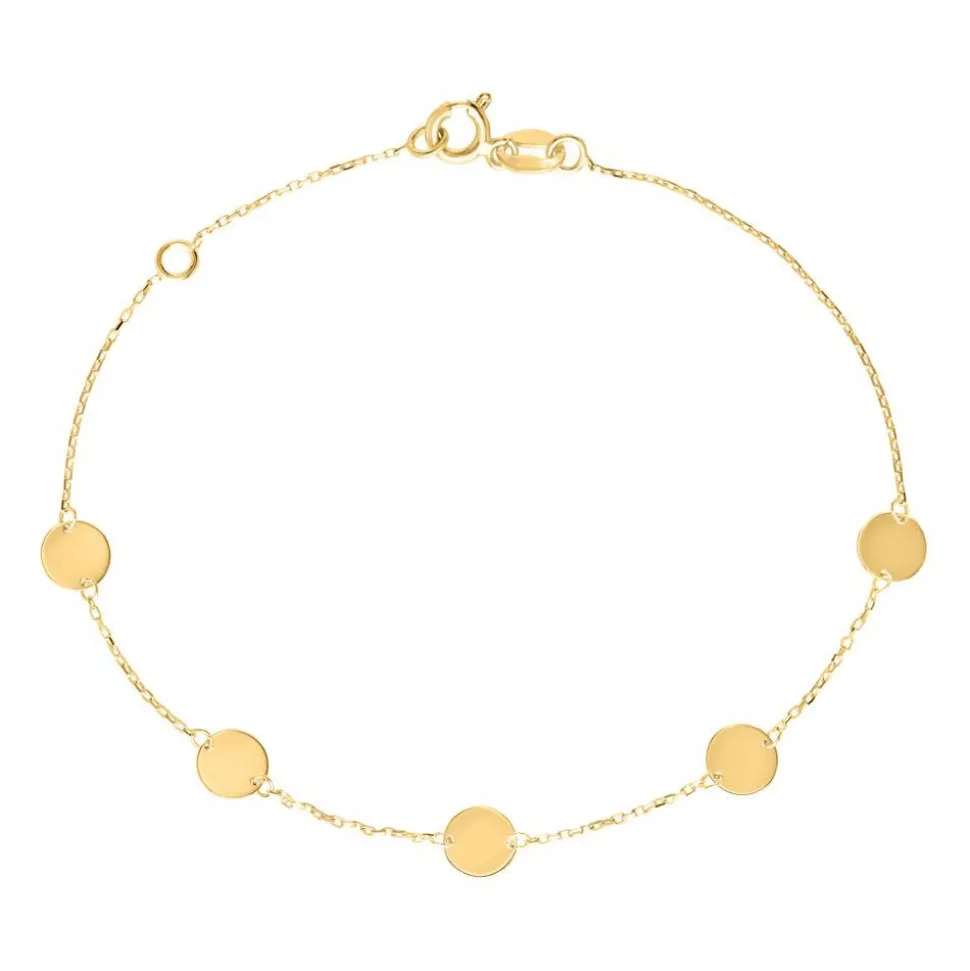 Plättchen Armband für Damen aus 9K Gold GB0034